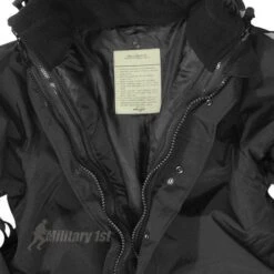Mil-Tec ECWCS Jacket With Fleece Black -Brandit || Mil-Tec || Condor Sales mil tec ecwcs jacket black 3 2