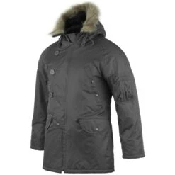 Mil-Tec N-3B Flight Jacket Black 6 Mil-Tec N-3B Flight Jacket Black -Brandit || Mil-Tec || Condor Sales mil tec n3b parka black 2b 1