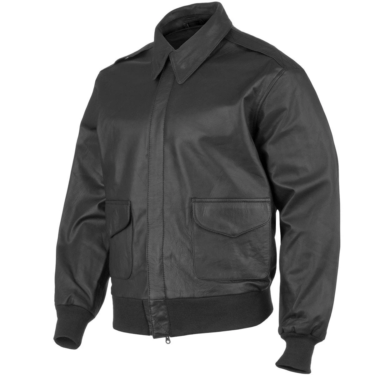 Mil-Tec A-2 Leather Flight Jacket Black 3 Mil-Tec A-2 Leather Flight Jacket Black