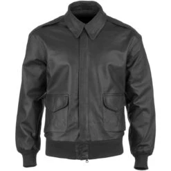 Mil-Tec A-2 Leather Flight Jacket Black 6 Mil-Tec A-2 Leather Flight Jacket Black -Brandit || Mil-Tec || Condor Sales mil tec us leather jacket black ALL 2 1