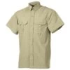 Fox Outdoor Short Sleeve Outdoor Shirt Khaki -Brandit || Mil-Tec || Condor Sales outdoor shirt khaki 001 1