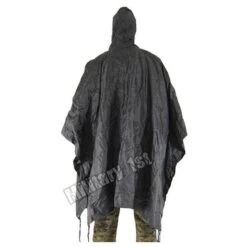 Waterproof Poncho Ripstop Black -Brandit || Mil-Tec || Condor Sales poncho black 2 1