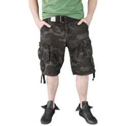 Surplus Division Shorts Black Camo -Brandit || Mil-Tec || Condor Sales surplus division shorts black camo3b