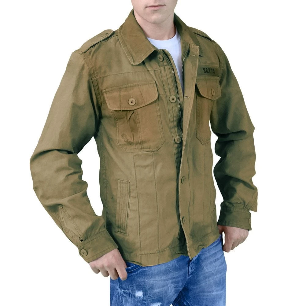 Surplus Heritage Vintage Jacket Olive 6 Surplus Heritage Vintage Jacket Olive - Image 4