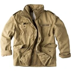 Surplus Paratrooper Winter Jacket Beige Washed