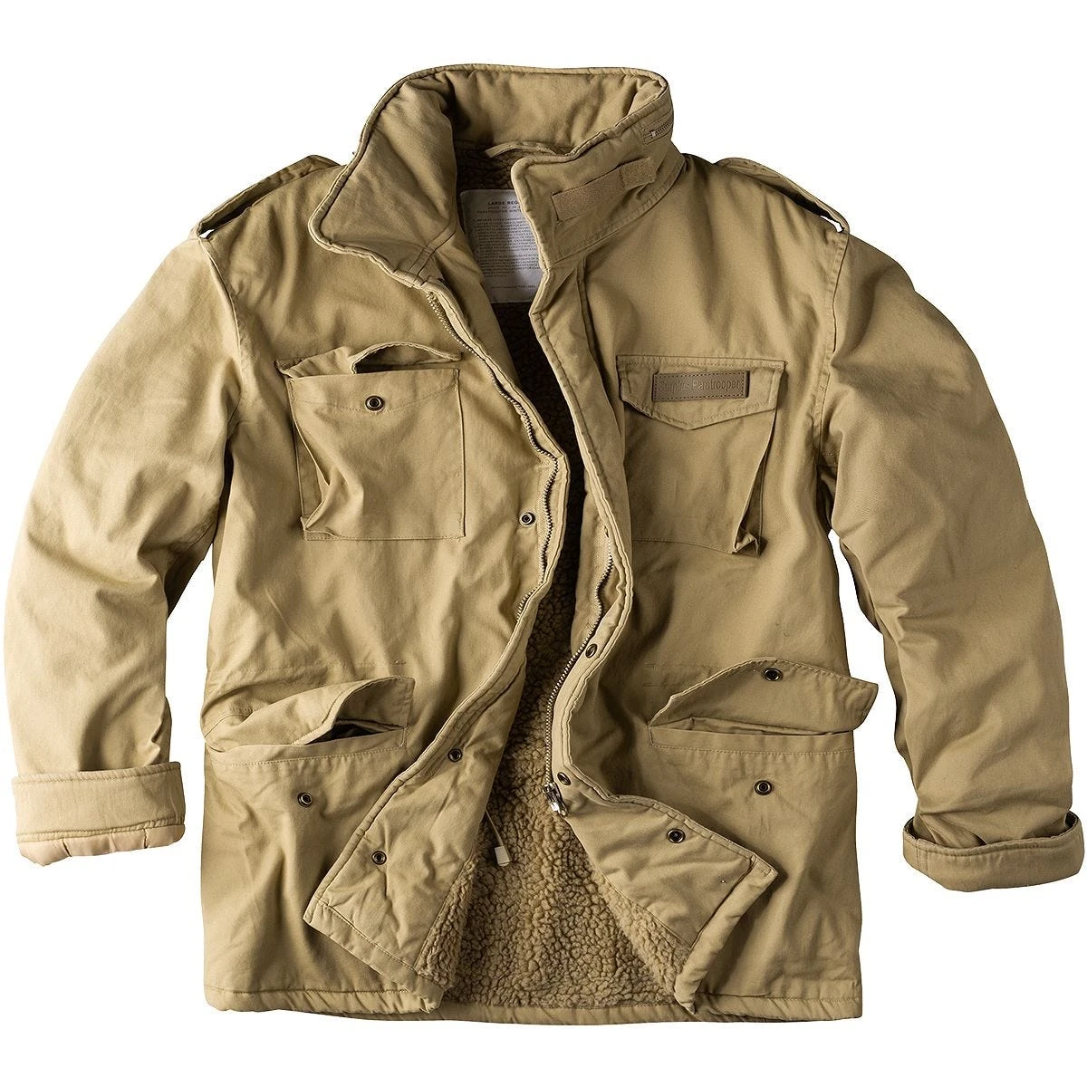 Surplus Paratrooper Winter Jacket Beige Washed 3 Surplus Paratrooper Winter Jacket Beige Washed