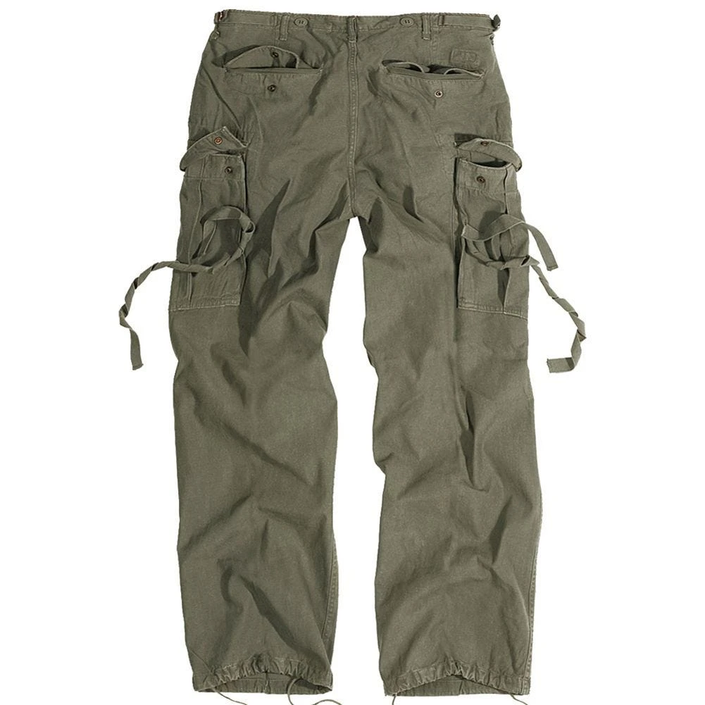 Surplus Vintage Fatigues Trousers Olive - Image 2