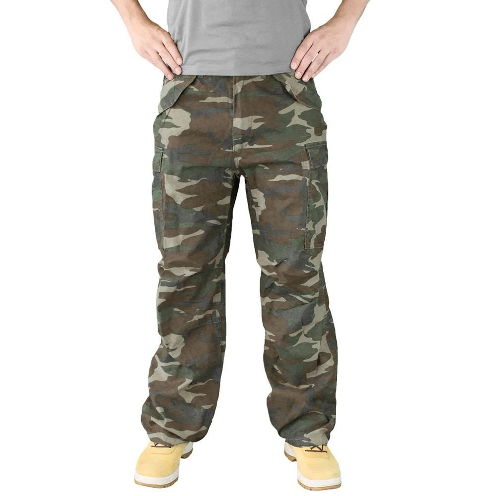 Surplus Vintage Fatigues Trousers Woodland 5 Surplus Vintage Fatigues Trousers Woodland - Image 3