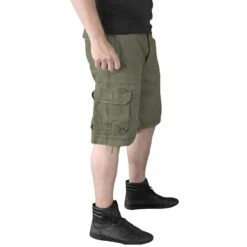Surplus Vintage Shorts Washed Olive -Brandit || Mil-Tec || Condor Sales surplus washed vintage shorts olive 3