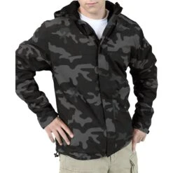 Surplus Windbreaker Jacket With Zipper Black Camo 10 Surplus Windbreaker Jacket With Zipper Black Camo -Brandit || Mil-Tec || Condor Sales surplus windbreaker zipper black camo ALL 4